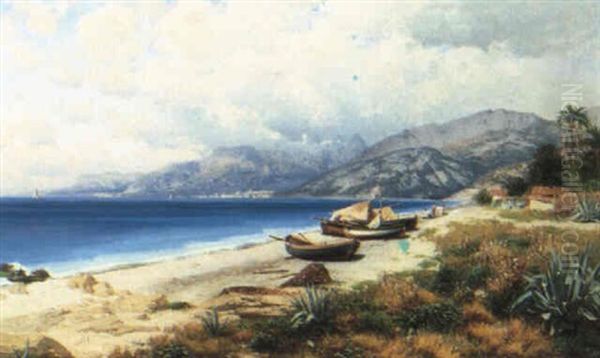 Bordighera Oil Painting by Josef Schoyerer