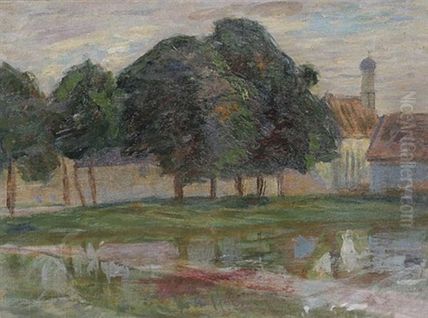 Hauser Und Kirche In Moritzburg by Bertha Schrader