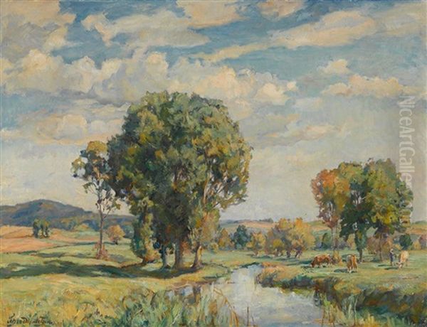 Sommerlandschaft Oil Painting by Carl Hans Schrader-Velgen