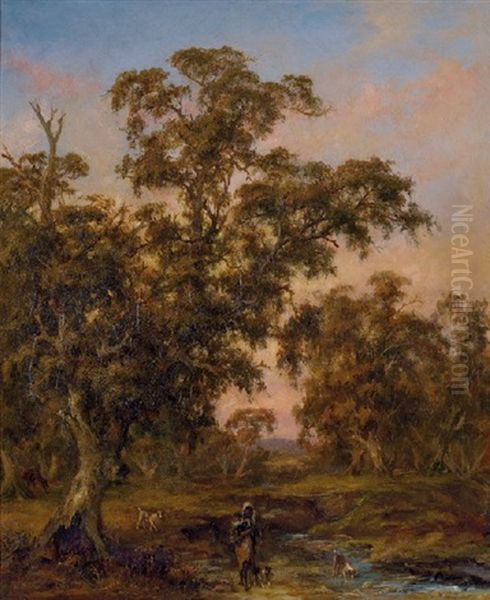 Australian Landscape Oil Painting by Alexander Schramm