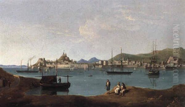 The Citadel Of Corfu Oil Painting by Anton Schranz