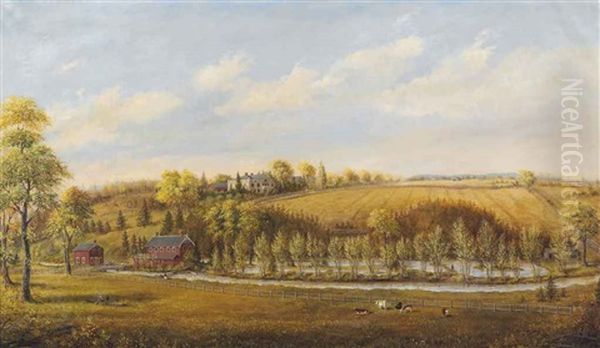 Fish Hatchery, Newcastle, New Brunswick Oil Painting by Edward Scope Schrapnel