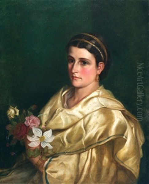 Before The Fancy Dress Ball Oil Painting by Charlotte Mount Brock, Miss Schreiber