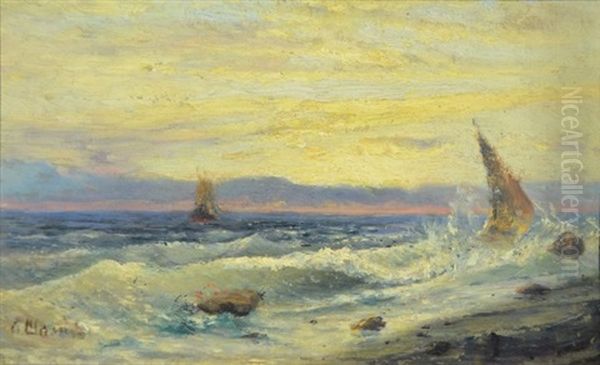 Seascape Oil Painting by Egor Egorovich Schreider