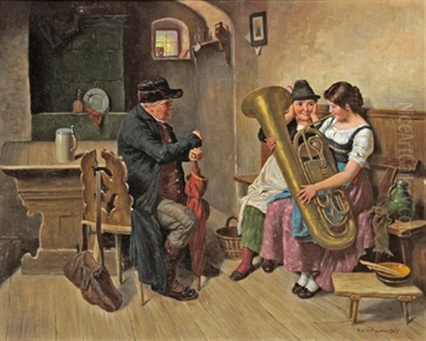 Erster Musikunterricht by Adolf Franz Christian Schreitter von Schwarzenfeld