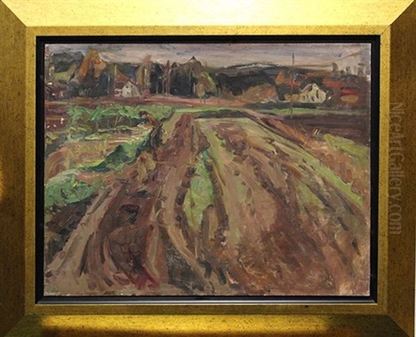 Field Oil Painting by Josef Schretter