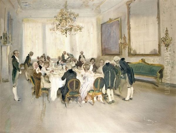 The Banquet Oil Painting by Wilhelm Schreuer