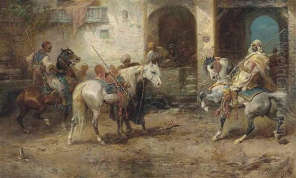 Arabian Horsemen by Adolf Schreyer