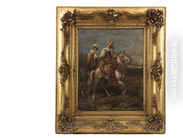 Bedouin Horsemen Oil Painting by Adolf Schreyer