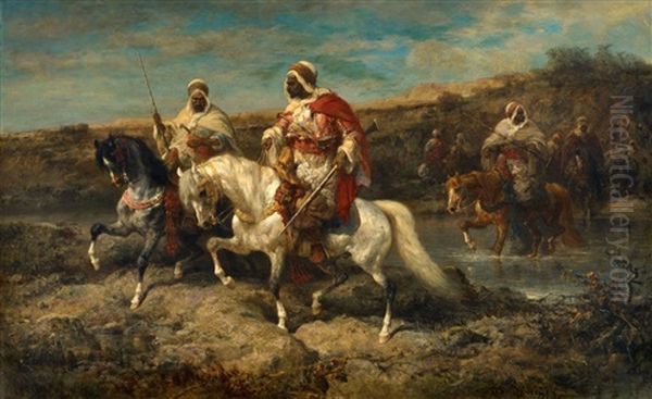 Arabian Horseman By A Ford Oil Painting by Adolf Schreyer