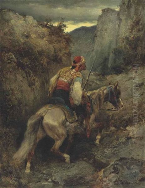 An Arabian Horse by Adolf Schreyer