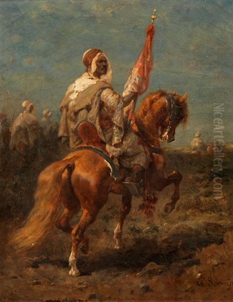 Arabischer Reiter Oil Painting by Adolf Schreyer