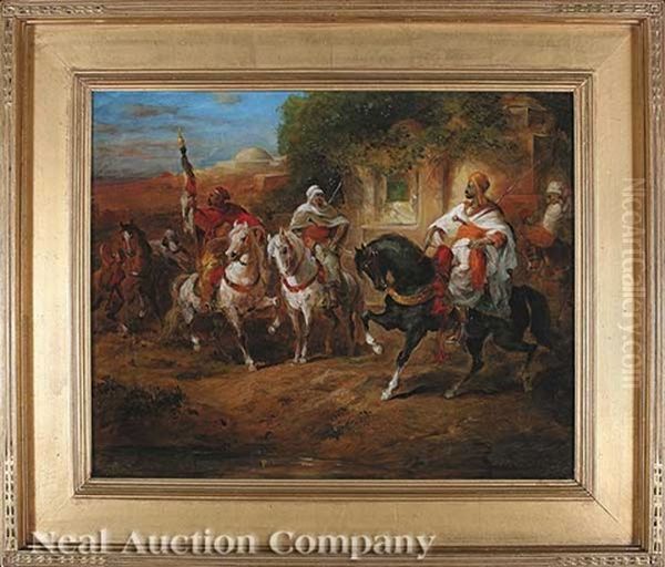 Leader Of The Guard Oil Painting by Adolf Schreyer