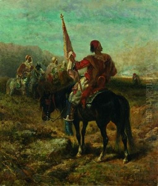 Reiter Aus Der Wallachei Oil Painting by Adolf Schreyer