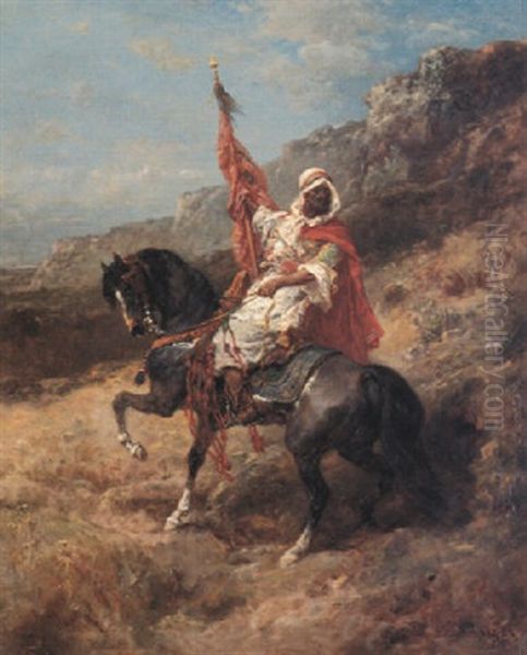 Arabischer Reiter Oil Painting by Adolf Schreyer