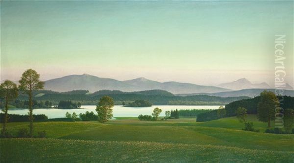 Staffelsee Oil Painting by Georg Schrimpf