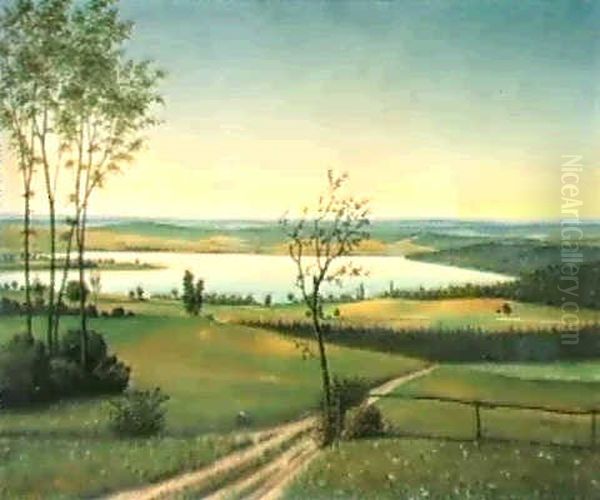 Osterseen Oil Painting by Georg Schrimpf