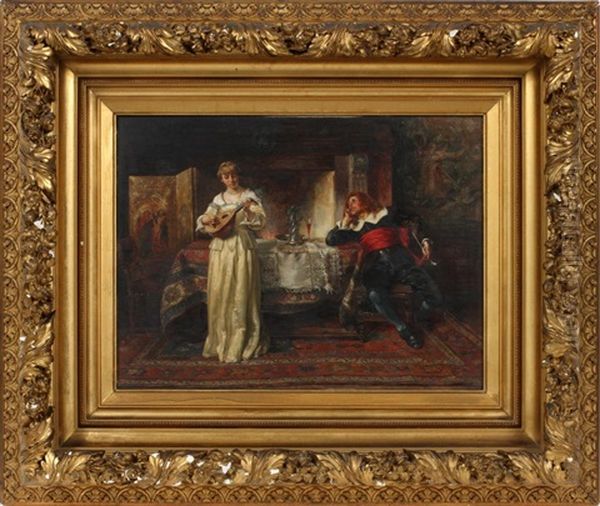 Serenade Oil Painting by Albert Friedrich Schroeder