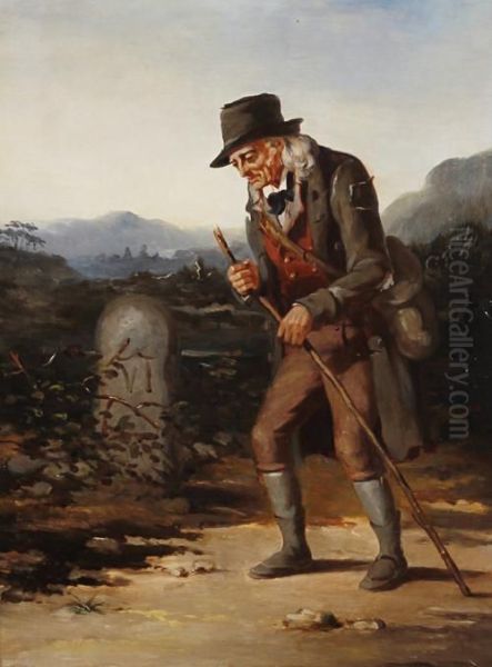 The Cumberland Beggar Oil Painting by William Bowness