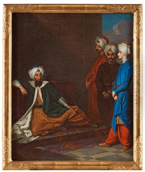 Mustafa Aga, Later Mustafa Efendi, In Stockholm 1727 Oil Painting by Georg Engelhardt Schroeder