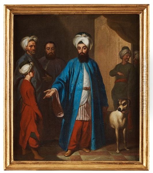 Said Mehmet Efendi In Stockholm 1733 Oil Painting by Georg Engelhardt Schroeder