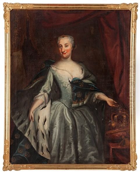 Ulrika Eleonora The Younger (1688-1741) Oil Painting by Georg Engelhardt Schroeder