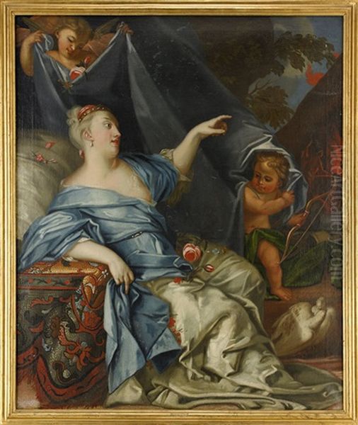 Venus - Elementet Elden Oil Painting by Georg Engelhardt Schroeder