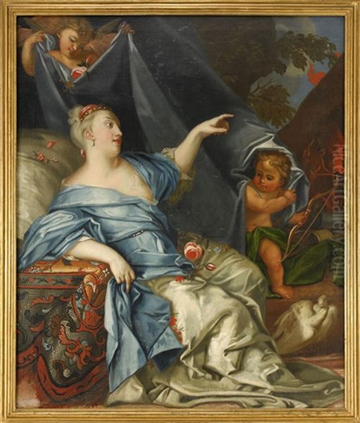 Venus - Elementet Elden Oil Painting by Georg Engelhardt Schroeder