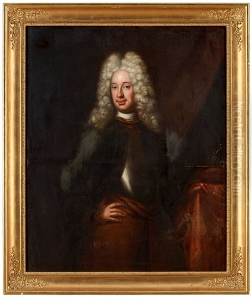 Konung Fredrik I (1676-1751) Oil Painting by Georg Engelhardt Schroeder