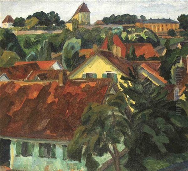 Stadtansicht Oil Painting by Heinrich Schroeder