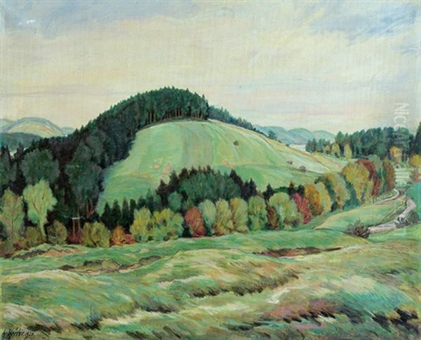 Hugelige Landschaft Oil Painting by Heinrich Schroeder