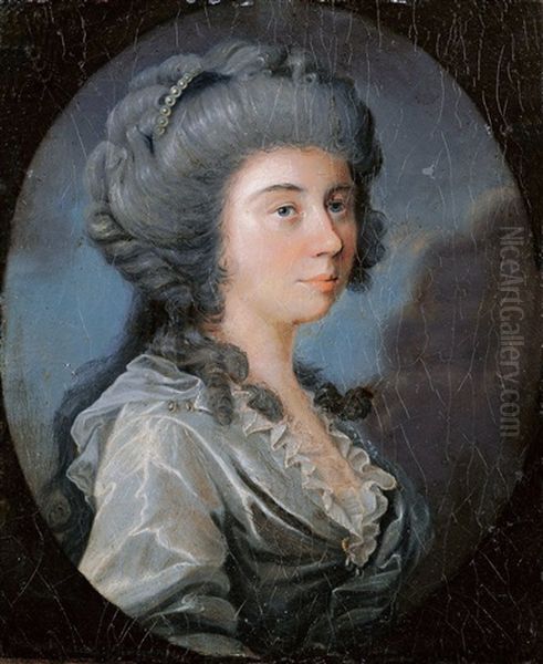 Bildnis Henriette Freifrau Von Koenitz, Geb. Freiin Von Spessart Oil Painting by Johann Heinrich Schroeder