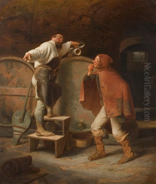 Ungebetener Gast Oil Painting by Adolf Schroedter