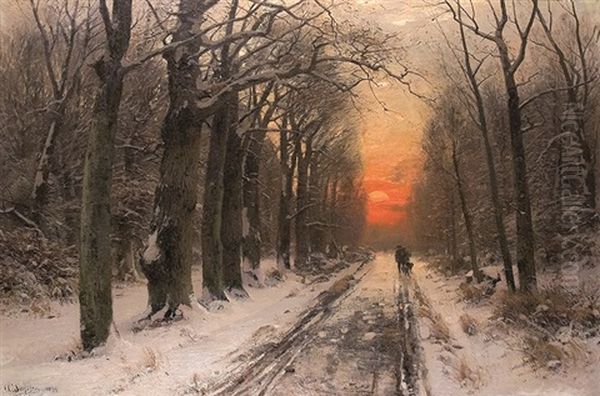 Weg In Den Sonnenuntergang Oil Painting by Wilhelm Schroeter