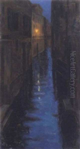 Nacht Oil Painting by Eugen Schroth