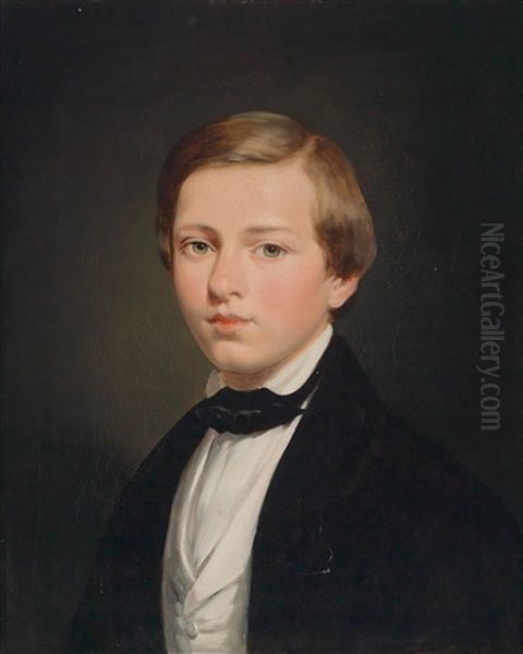 Bildnis Eines Jungen Knaben Oil Painting by Franz Schrotzberg