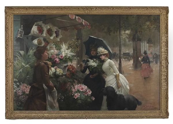 Les Premieres Fleurs Oil Painting by Louis Marie de Schryver