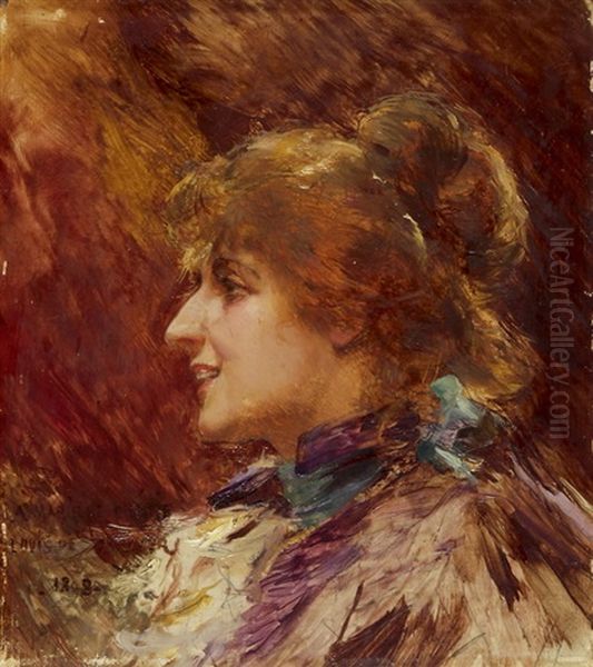 Marielle Oil Painting by Louis Marie de Schryver