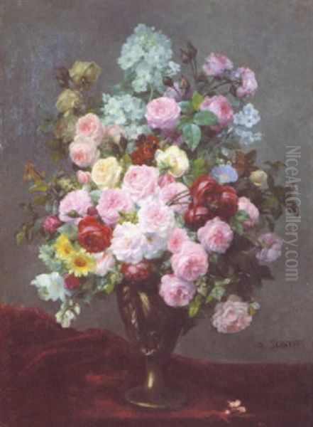 Grand Bouquet Oil Painting by Louis Marie de Schryver