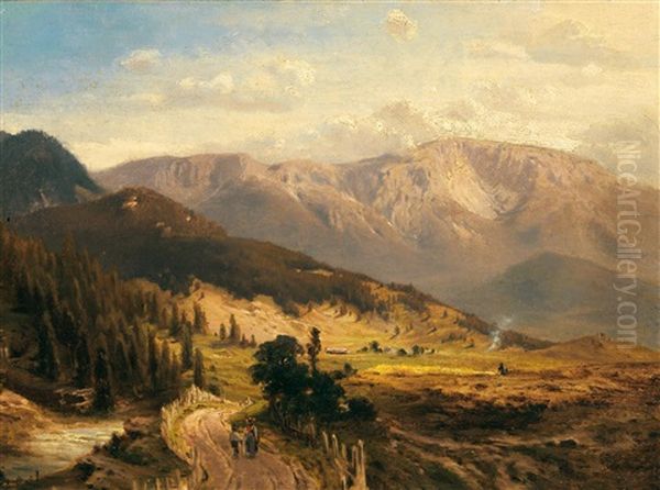 View Of The Schneeberg Oil Painting by Carl Schuch