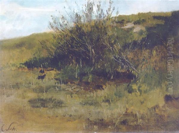 Landschaft Oil Painting by Carl Schuch