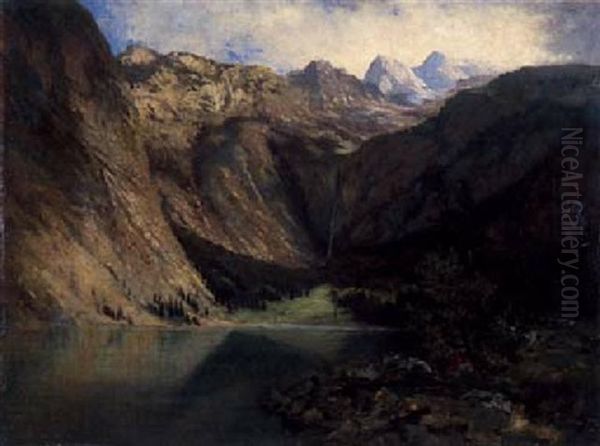 Der Hintersee Oil Painting by Carl Schuch