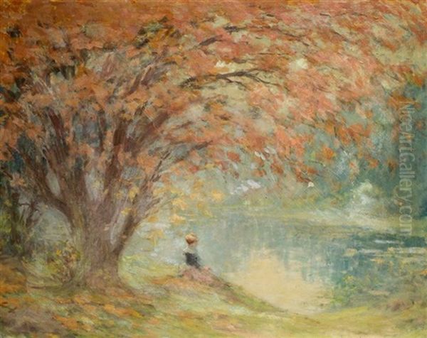 L'automne, Cascade Romantique Oil Painting by Claude Emile Schuffenecker