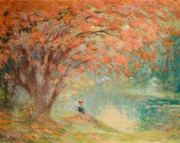 L'automne, Cascasde Romantique Oil Painting by Claude Emile Schuffenecker