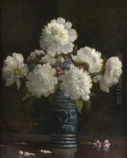 Bouquet De Pivoines Blanches Oil Painting by Claude Emile Schuffenecker