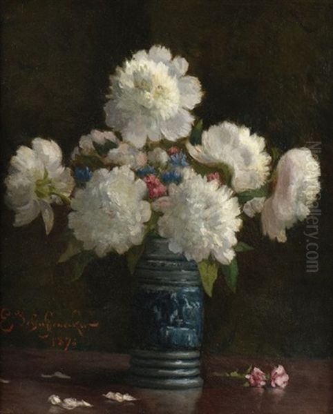 Bouquet De Pivoines Blanches Oil Painting by Claude Emile Schuffenecker