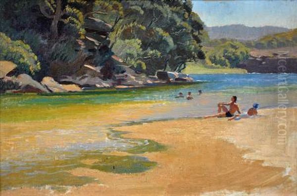 The Bathers Oil Painting by Arthur D'Auvergne Boxall