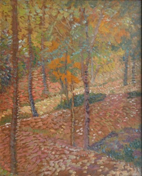 Sous Bois Divisionniste Oil Painting by Claude Emile Schuffenecker