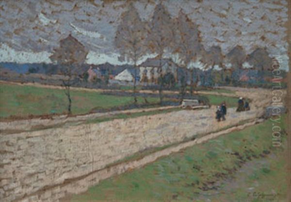 Promenade Sur Le Chemin De Campagne Oil Painting by Claude Emile Schuffenecker