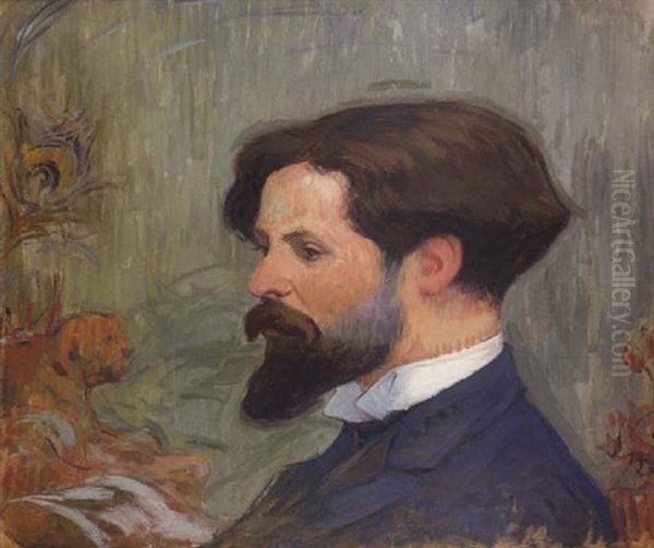 Portrait De Debussy Oil Painting by Claude Emile Schuffenecker